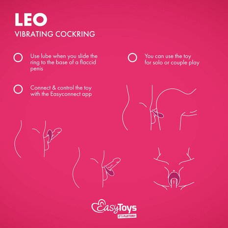 EasyConnect - Vibrerende Cockring Leo app gestuurd