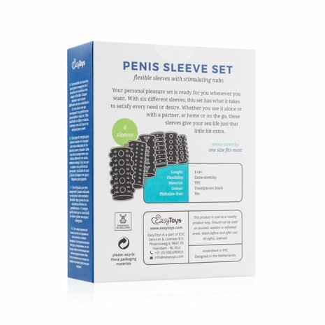 Penis Sleeve Set – 6 Verschillende Texturen voor Maximale Stimulatie