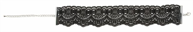 Kanten halsband - Zwart