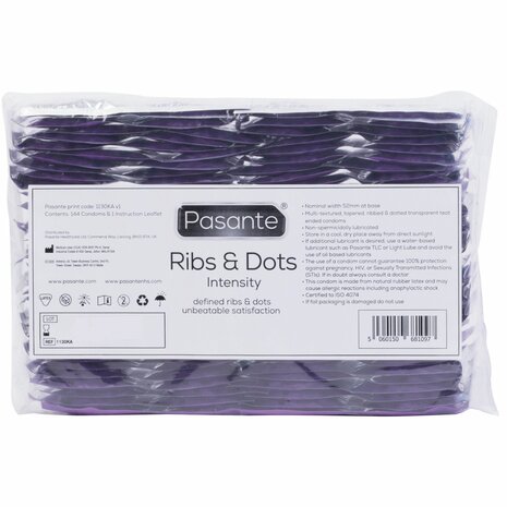 Pasante Ribs & Dots Intensity Condooms - 144 stuks