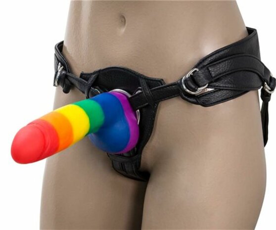 Rainbow Dildo – Levensecht Genot met Extra Vibratie 19cm