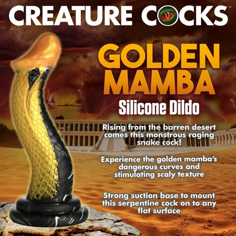 Gouden Mamba Dildo – Flexibel, Handsfree & Veelzijdig Genot