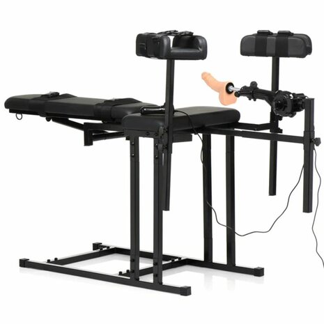 Verstelbare Bondagestoel met Sexmachine – Luxe Comfort & Stotende Dildo