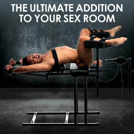 Verstelbare Bondagestoel met Sexmachine – Luxe Comfort & Stotende Dildo