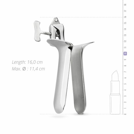 Collins Vaginale Speculum – Verstelbare Metalen Medische Fetish Toy van Sinner