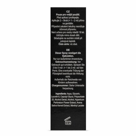 Black Stone Delay Spray – Orgasme Vertrager voor Mannen | Langdurig Genot