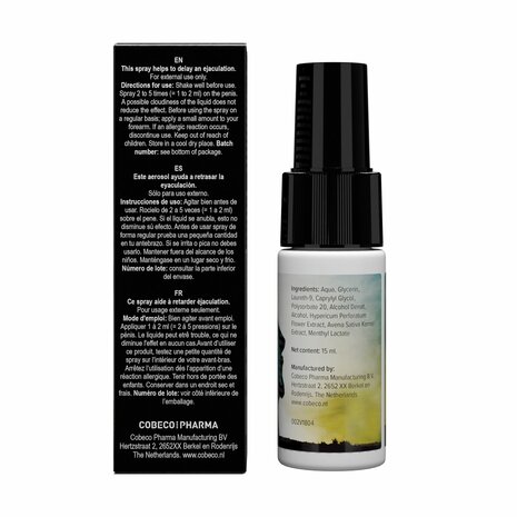 Black Stone Delay Spray – Orgasme Vertrager voor Mannen | Langdurig Genot