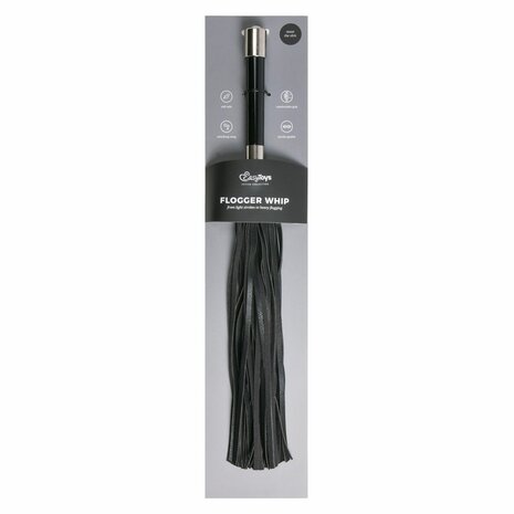 Lange flogger met metalen handvat