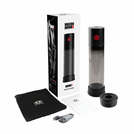 Macho Work 1 Penispomp – Automatisch, Oplaadbaar & Transparant