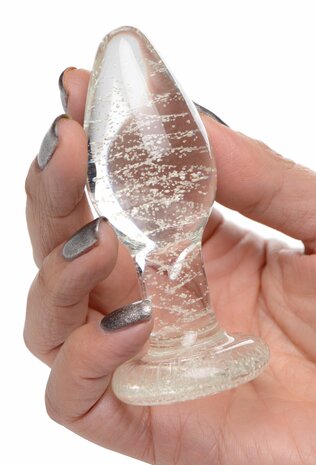 Glow-in-the-Dark Anaalplug van Glas – Medium | Sensueel Lichtspel & Temperature Play