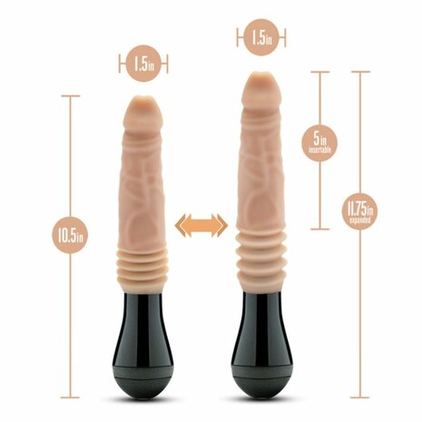 Dr. Skin Silicone - Dr. Knight - Stotende en Vibrerende Dildo - Beige