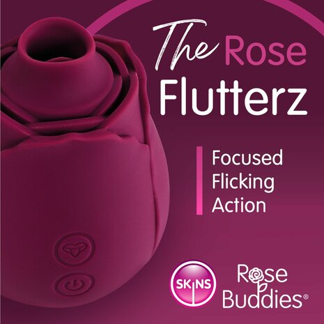 Skins Rose Buddies – The Rose Flutterz Vibrator | Krachtige Clitoris Stimulator in Roosvorm