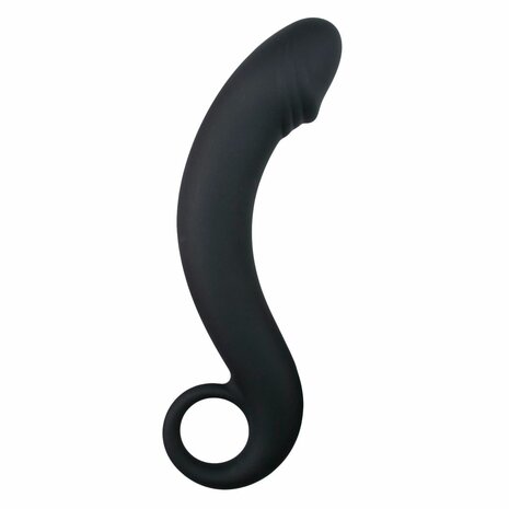 Zwarte Siliconen Prostaat Dildo