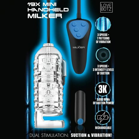 Mini Handheld Melker – Krachtige Zuigende Masturbator met Vibratie