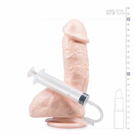 Spuitende Dildo Met Balzak – 13 cm | Realistisch & Intens Genot