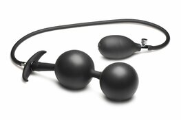 Opblaasbare Siliconen Anaal Plug - Zwart