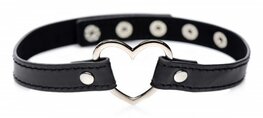Dark Heart Choker – Stijlvol BDSM Accessoire met Chroomhart