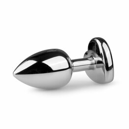 Buttplug Met Hartvormige Kristalsteen | Aluminium Voor Extra Sensatie